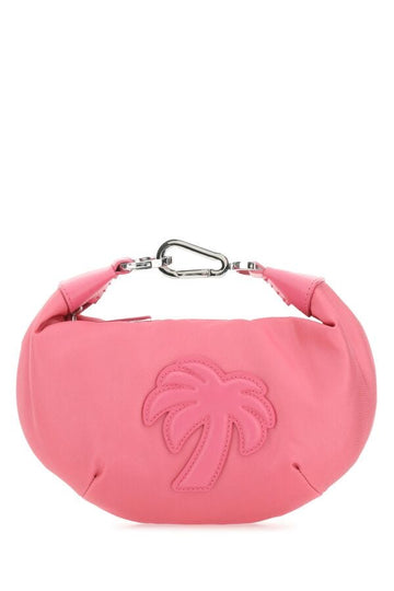 Palm Angels Woman Dark Pink Fabric Big Palm Handbag