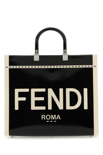 Fendi Woman Two-Tone Canvas Medium Sunshine Shopping Bag