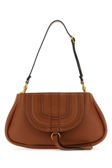 Chloe Woman Brown Leather Marcie Clutch