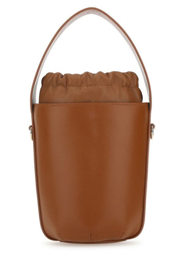Chloe Woman Caramel Leather Bucket Bag