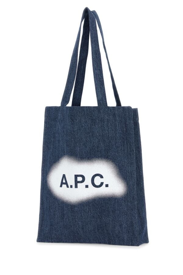 A.P.C. Unisex Blue Denim Lou Shopping Bag