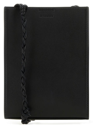 Jil Sander Man Black Leather Small Tangle Crossbody Bag