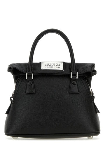 Maison Margiela Woman Black Leather Micro 5Ac Handbag