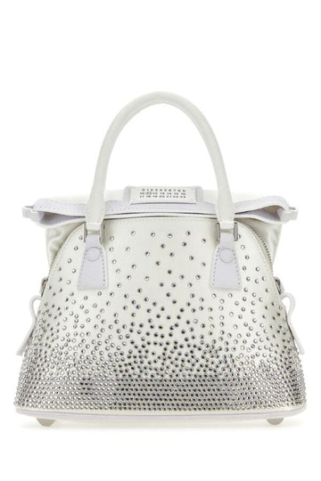 Maison Margiela Woman White Satin Micro 5Ac Classique Handbag