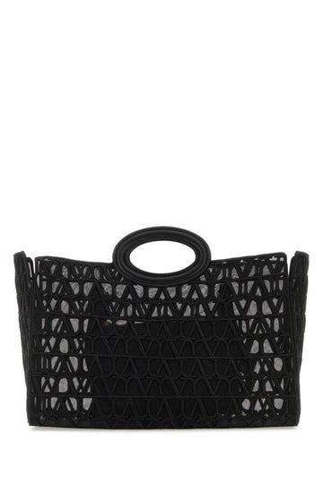 Valentino Garavani Woman Black Toile Iconographe Le Troisiã¨Me Shopping Bag