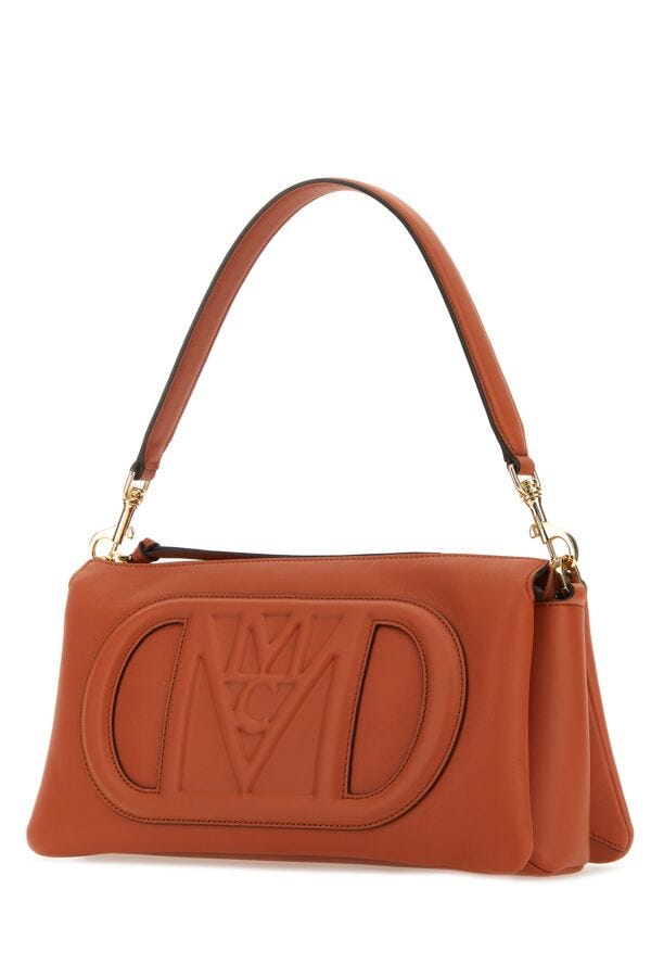 Mcm Unisex Brick Leather Mode Travia Small Shoulder Bag