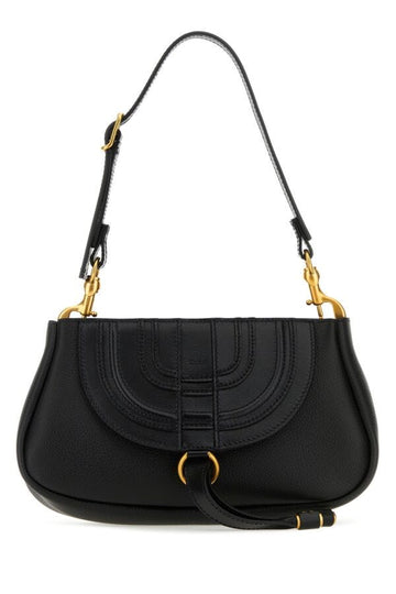Chloe Woman Black Leather Small Marcie Clutch