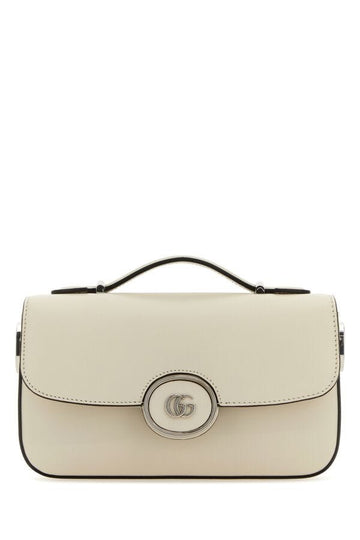 Gucci Woman Ivory Leather Mini Petite Gg Handbag