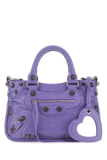 Balenciaga Woman Light Purple Nappa Leather Neo Cagole S Handbag