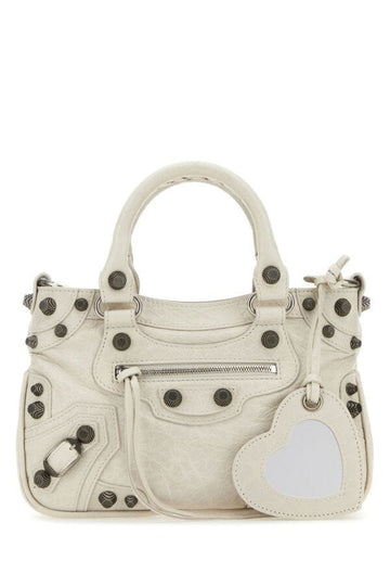 Balenciaga Woman Chalk Nappa Leather Neo Cagole S Handbag