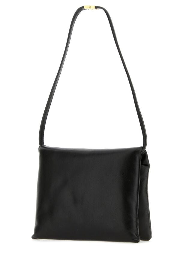 Marni Woman Black Leather Prisma Clutch