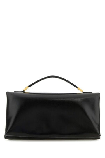 Marni Woman Black Leather Prisma Handbag