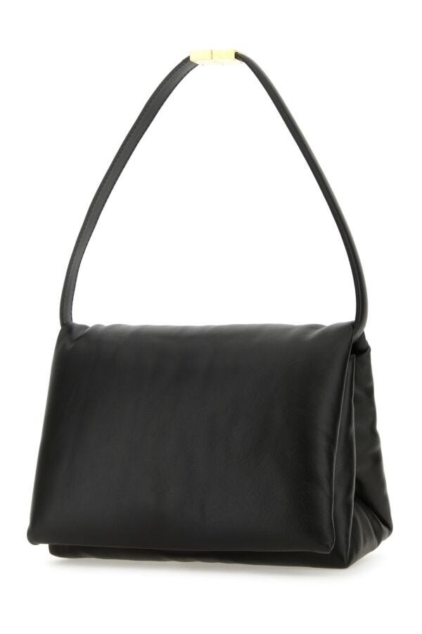 Marni Woman Black Leather Shoulder Bag