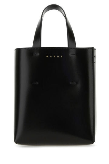 Marni Woman Black Leather Mini Museo Handbag