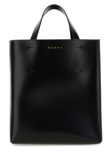 Marni Woman Black Leather Small Museo Handbag
