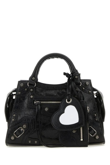 Balenciaga Woman Black Nappa Leather Neo Cagole Xs Handbag