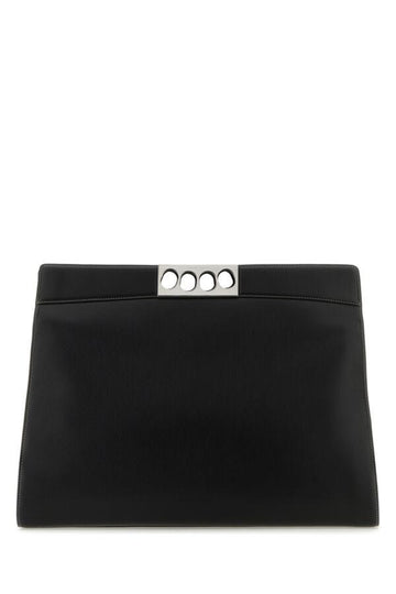 Alexander Mcqueen Man Black Leather Grip Briefcase