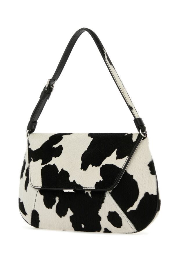 Amina Muaddi Woman Printed Calf Hair Ami Shoulder Bag
