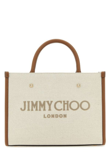 Jimmy Choo Woman Sand Canvas Avenue S Handbag