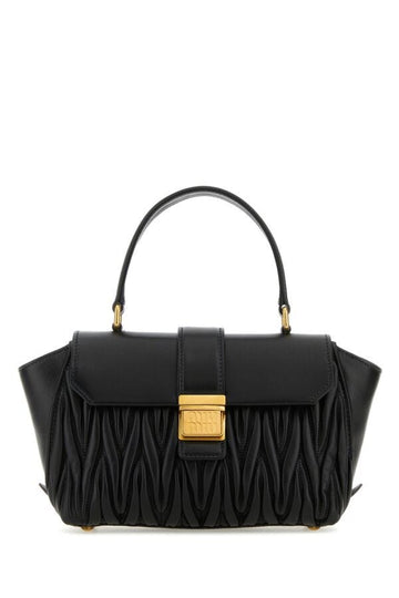 Miu Miu Woman Black Leather Handbag