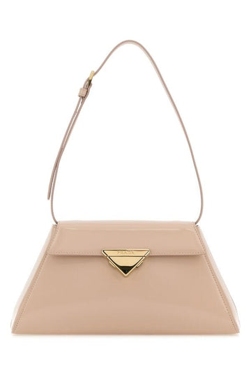 Prada Woman Powder Pink Leather Shoulder Bag