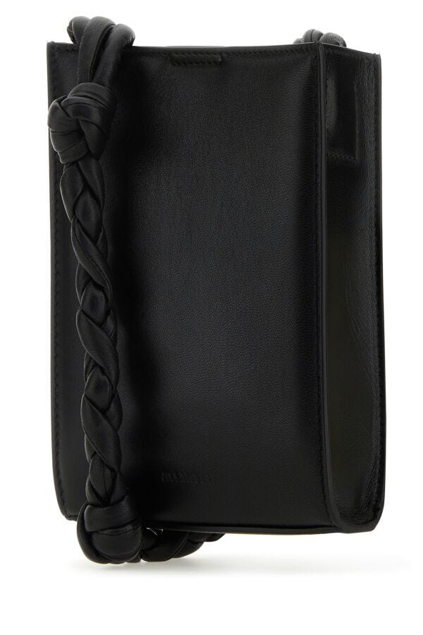 Jil Sander Woman Black Leather Tangle Shoulder Bag