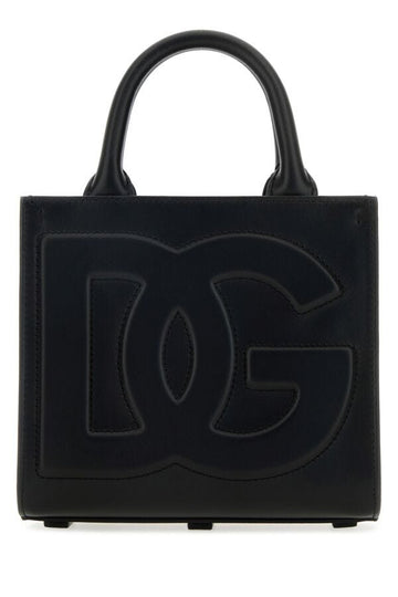 Dolce & Gabbana Woman Black Leather Mini Dg Daily Shopping Bag