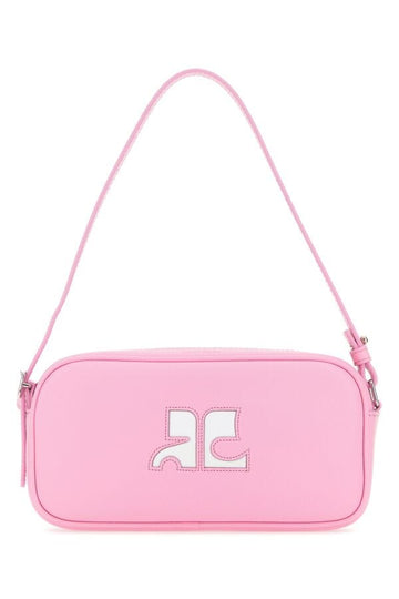 Courreges Woman Pink Leather Reedition Shoulder Bag