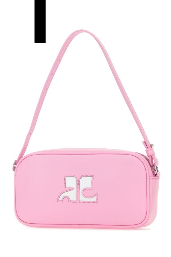 Courreges Woman Pink Leather Reedition Shoulder Bag