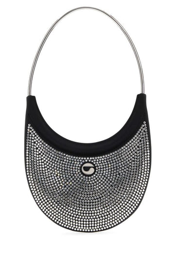 Coperni Woman Embellished Fabric Ring Swipe Shoulder Bag