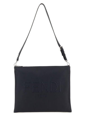 Fendi Man Midnight Blue Leather Fendi After Fendi Roma Shoulder Bag