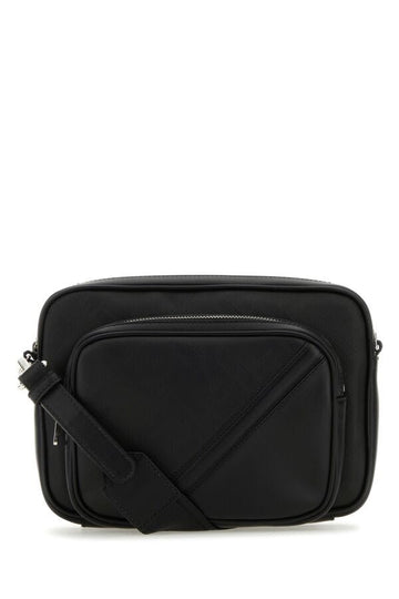 Fendi Man Black Leather Camera Case Duo Fendi Crossbody Bag