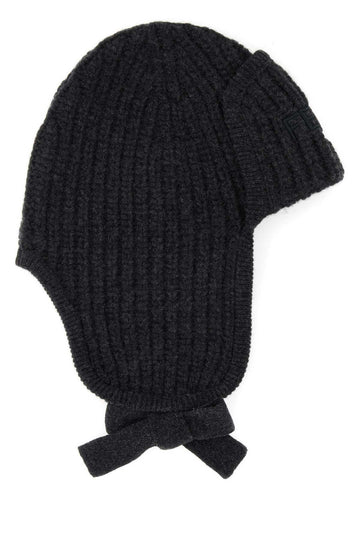 FENDI Graphite Wool Beanie Hat