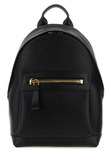 Tom Ford Man Black Leather Backpack