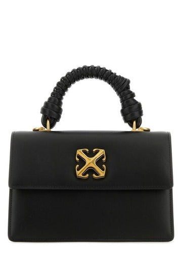 Off White Woman Black Leather Jitney 2.8 Handbag