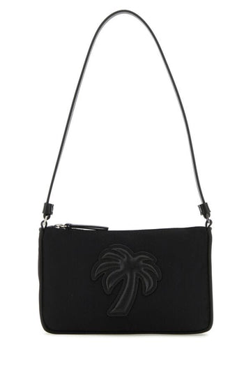 Palm Angels Woman Black Nylon Shoulder Bag