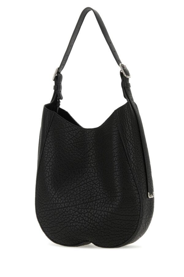 Burberry Woman Black Leather Medium Chess Shoulder Bag
