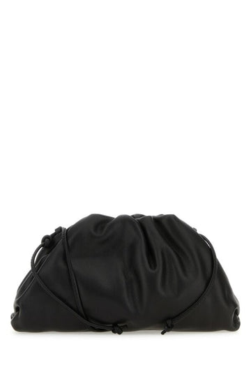 Bottega Veneta Woman Black Nappa Leather Mini Pouch Clutch