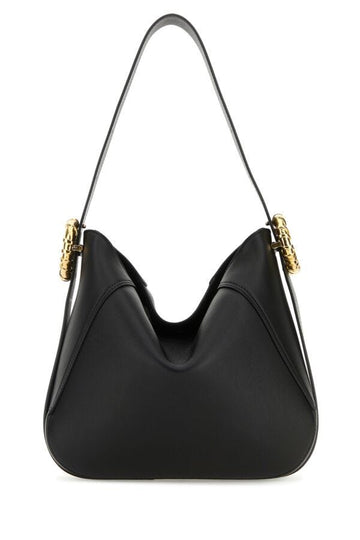 Lanvin Woman Black Leather Melodie Shoulder Bag