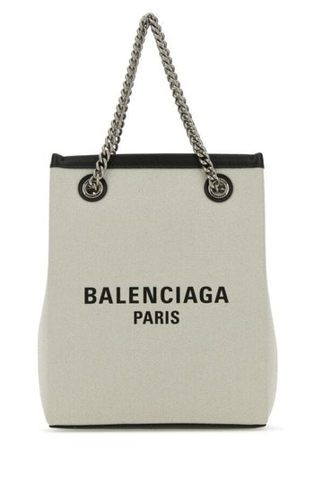 Balenciaga Woman Sand Canvas Duty Free Handbag