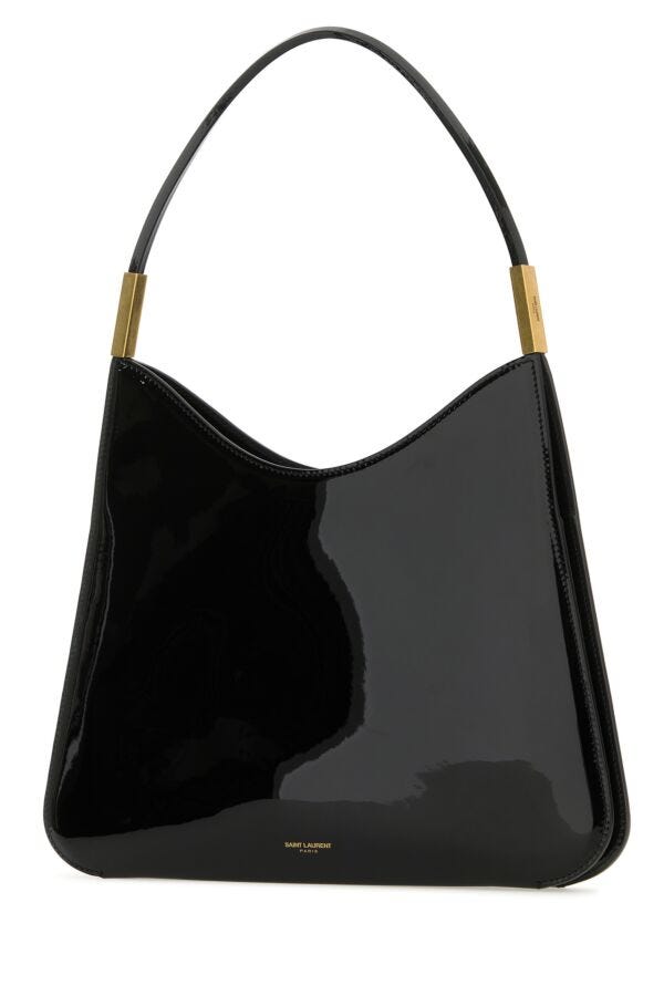 Saint Laurent Woman Black Leather Bo Sadie Shoulder Bag