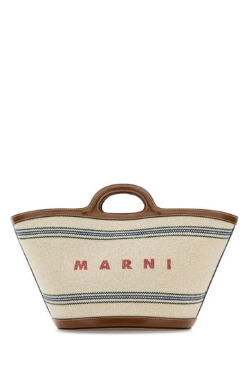 Marni Woman Ivory Canvas Tropicalia Handbag