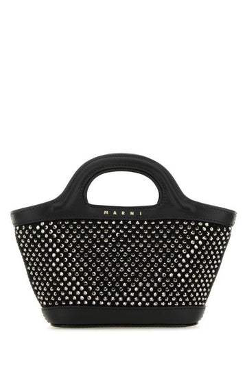 Marni Woman Embellished Leather Micro Tropicalia Handbag