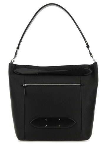 Maison Margiela Woman Black Leather Soft 5Ac Shopping Bag