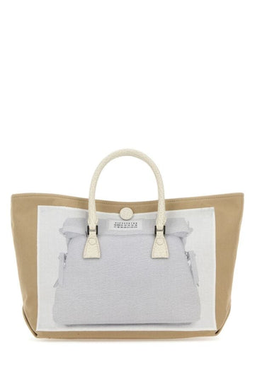 Maison Margiela Woman Cappuccino Fabric Micro Trompe L Oeil 5Ac Handbag