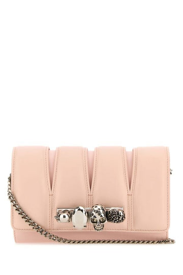 Alexander Mcqueen Woman Pink Leather The Slash Clutch