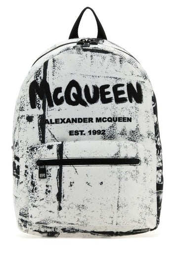 Alexander Mcqueen Man Printed Nylon Metropolitan Backpack