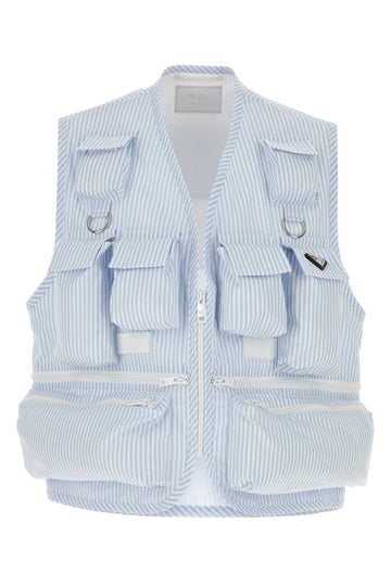 PRADA Embroidered Poplin Vest for Men