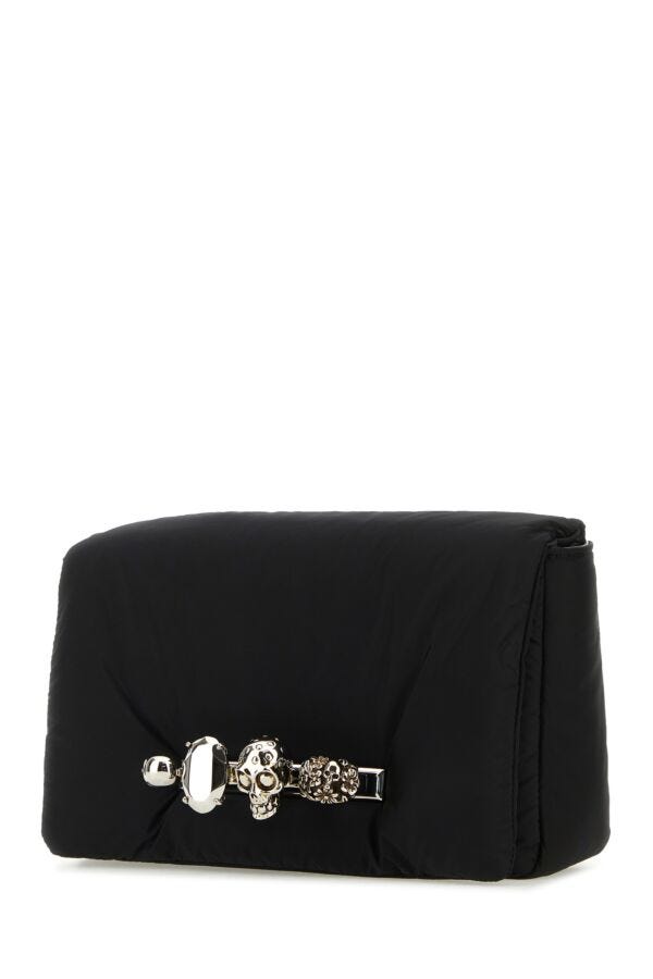 Alexander Mcqueen Man Black Nylon The Puffy Knuckle Belt Bag