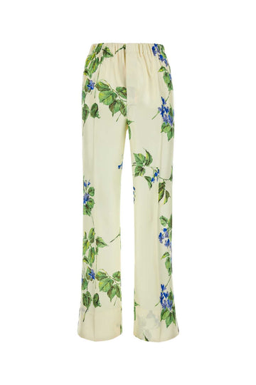 PRADA Floral Printed Twill Pants - Women's Size